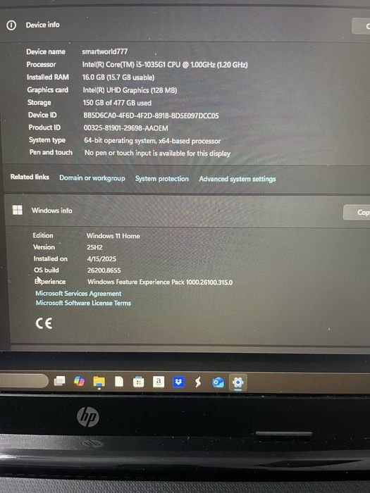 Laptop Hp 17,3” i5