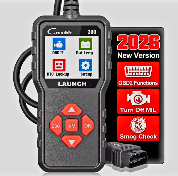 Автомобилна диагностика LAUNCH Creader 300 - Нова версия 2026 (OBD2 скенер)
