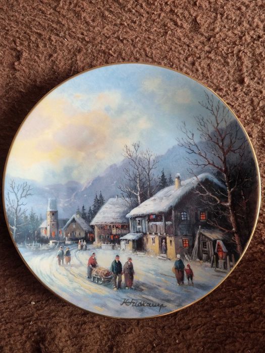 Три чинии "Weihnachtliche Landschaften" (Коледни пейзажи)