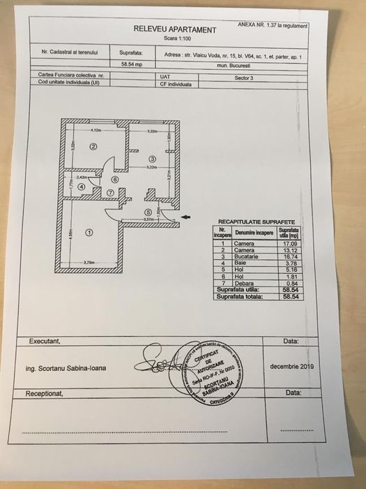 Vând apartament 2 camere Mall vitan
