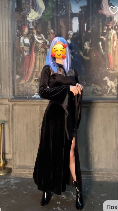 Дизайнерское платье бархатное