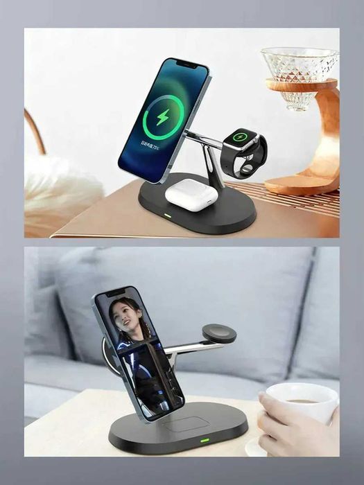 Беспроводная зарядка для iPhone и Андроид 3 в 1