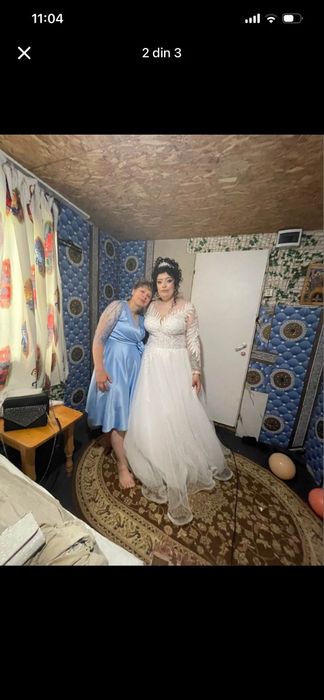 Rochie de mireasa nouă,purtata decât o seara!