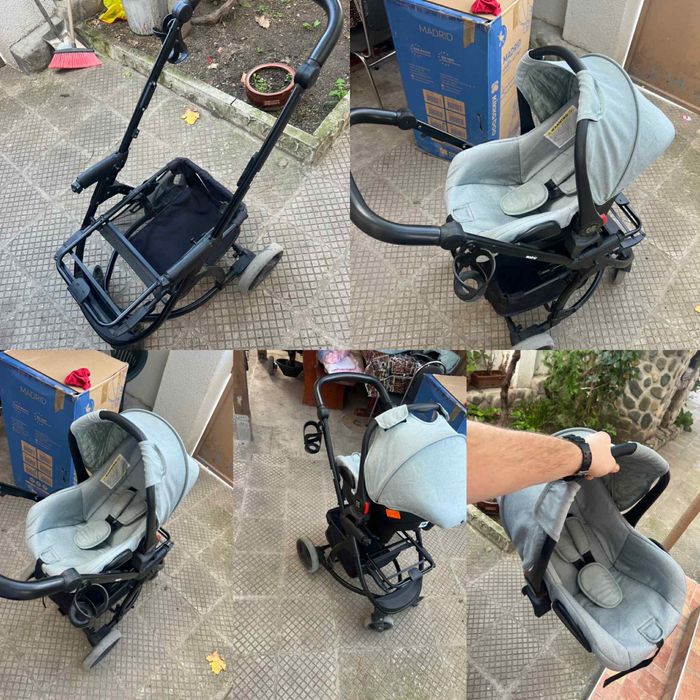 Комбинирана количка Kikaboo Madrid 3В1 MINT MELANGE