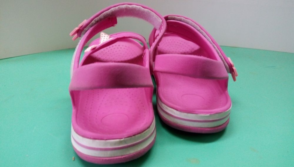 Детски розови сандали - чехли с велкро лепенки №30/31
