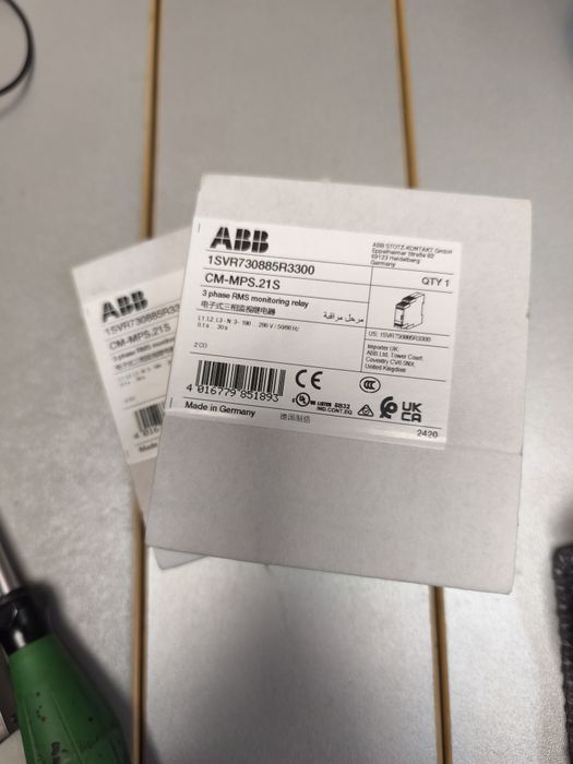 Реле за контрол на фази, последователност, CM-MPS, 2c/o, L1-L2-L3=180.