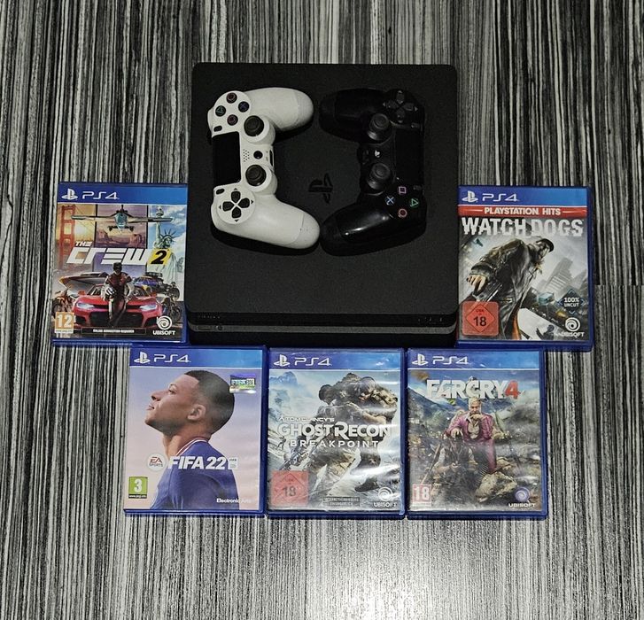 Consola Sony ps 4 slim +5  jocuri