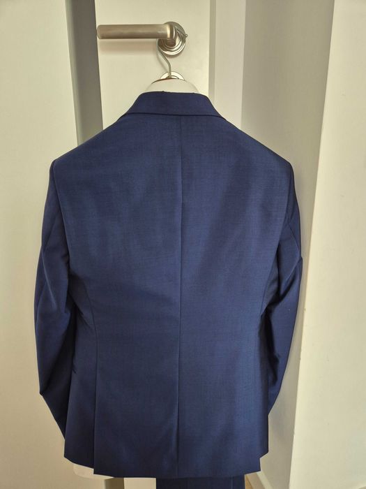 Costum bluemarin Bigotti 48 slim fit stare foarte buna + camasa cadou