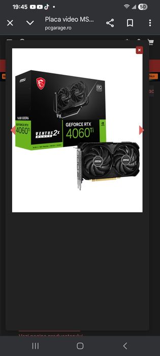 Rtx 4060 ti 16 Gb MSI