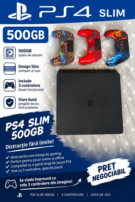 Vand PS4 slim 500GB