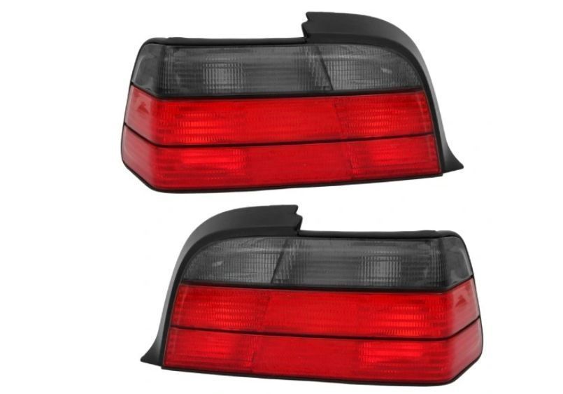 Stop spate, lampa Bmw Seria 3, 1990-2000, model: cabrio, Coupe, tuning, montare spate, stanga+dreapta, rosu-fumuriu; fara soclu bec; tuning; Taiwan