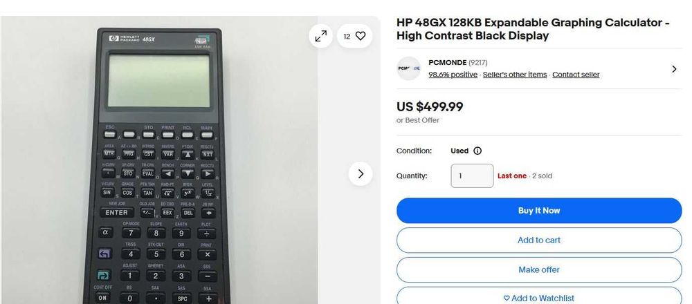 Calculator stiintific HP 48GX Graphing  - functional colectie