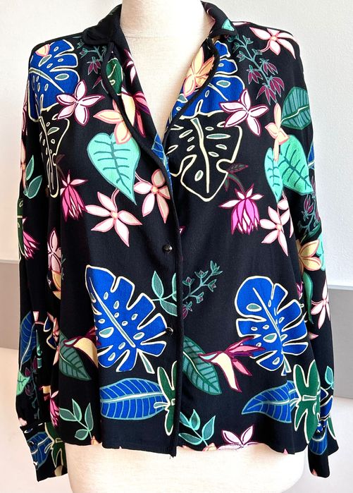 Mint & Berry разкошна риза с наситен цветен десен