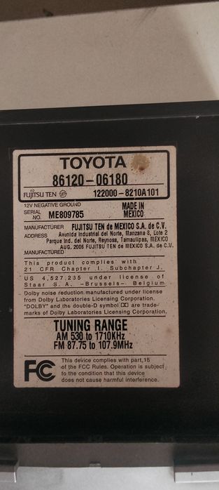 Магнитола Toyota Camry 40 45