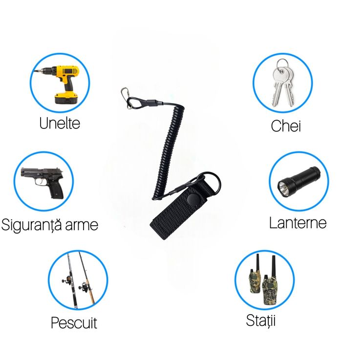 Snur tactic / cordon siguranță pistol Beretta, CZ, Makarov, glock samd