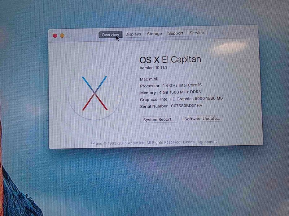 Apple Mac mini 4 GB RAM Apple Desktops 500 GB