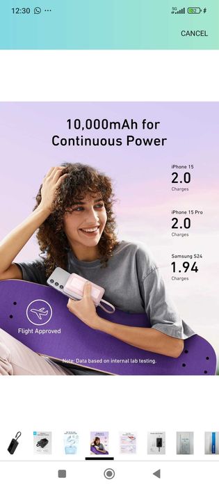 Външна Батерия , Anker Zolo Power Bank, 10,000mAh 30W High-Speed