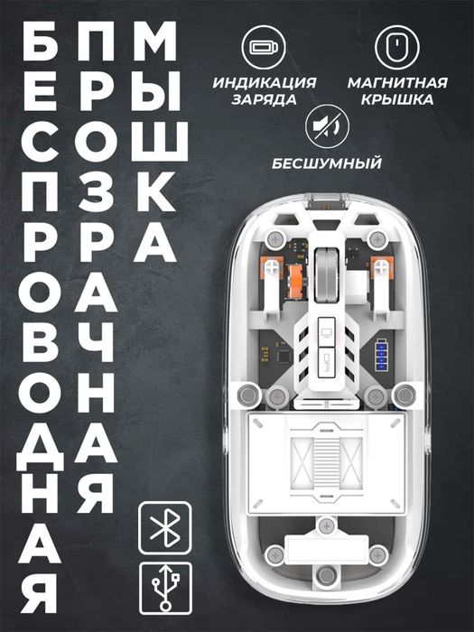 Прозрачная мышка , беспроводная мышка