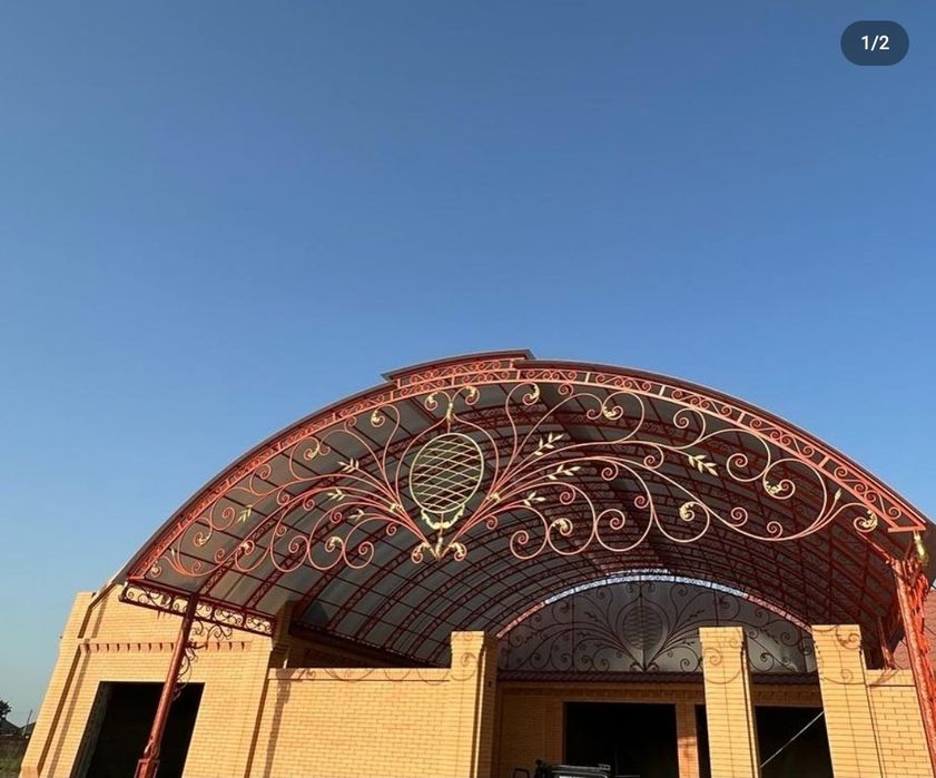 Арка навес, сварочные работы. Перилы,  решотки.