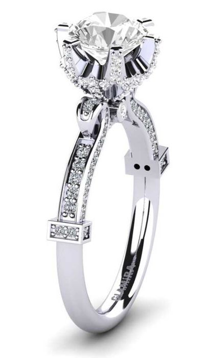 Inel de logodna Glamira  aur alb 1.25 crt