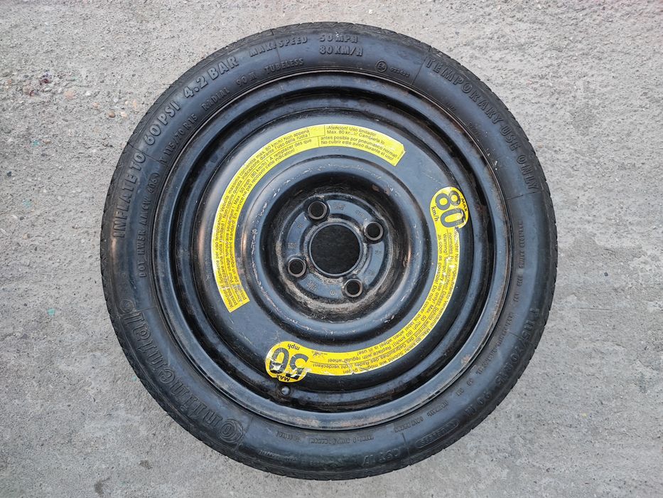 Roată de rezervă (roată subțire) Continental T115/70R15 – 4x100
