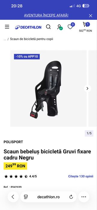 Scaun bicicleta copii