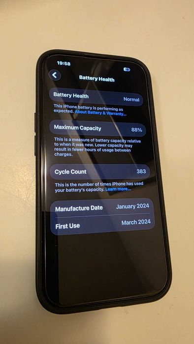 iPhone 15 128Gb Black impecabil 9.9/10