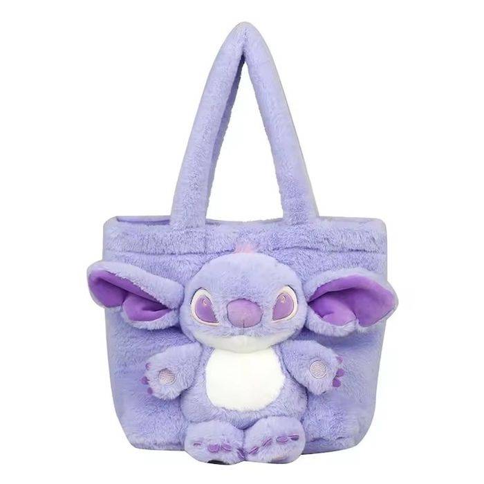 Gentuta copii din Plus, Tip Stitch 35x27cm culoare Mov,Albastru