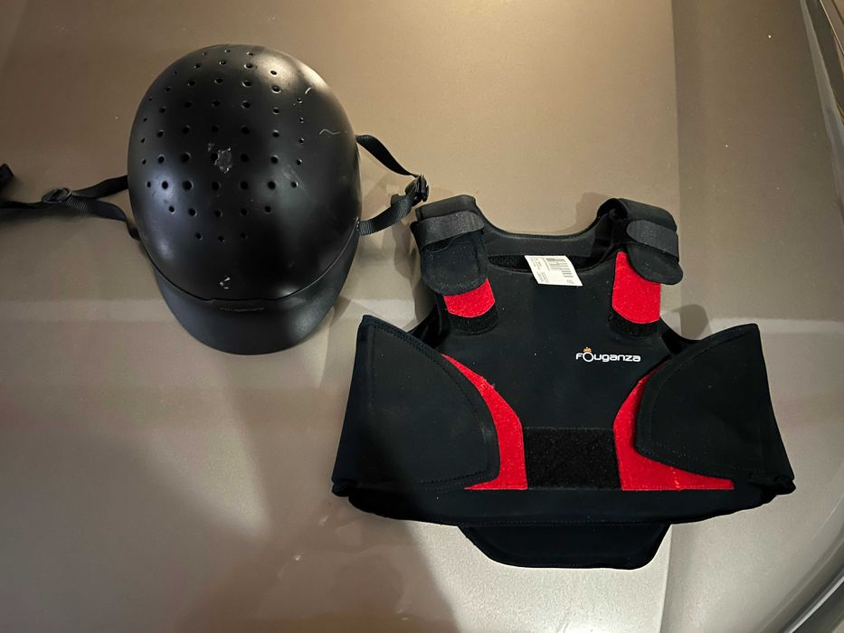 Set toca + vesta protectie echitatie copii (4-6 ani)