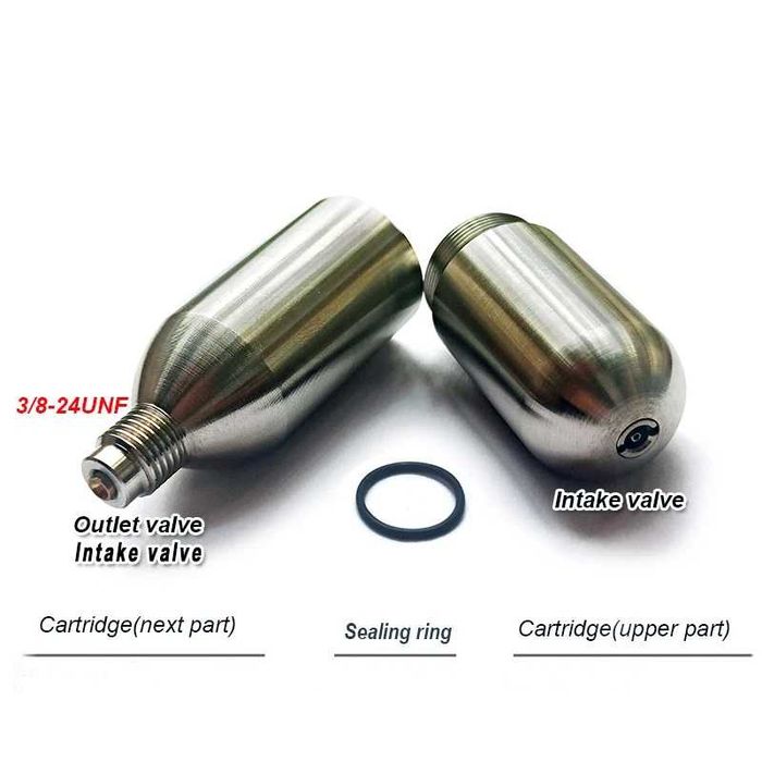 Баллон СО2 углекислотный, 12 гр. для газированных напитков, аквариумов