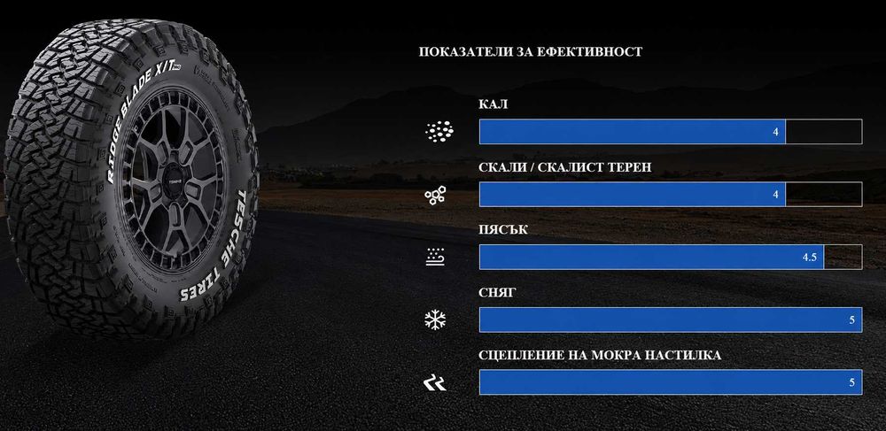 Гуми 285/65R18 Tesche RIDGE BLADE X/T PRO 125/122Q 10PR RWL