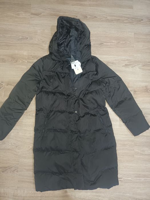 Дамско ново зимно яке с гъши пух черно размер S