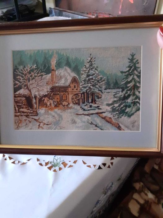 Goblen: Iarna, cu ramă