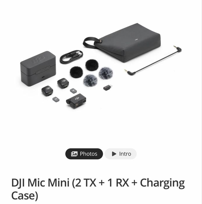 Микрофон Dji Mic Mini (2TX+1RX+зарядный case)