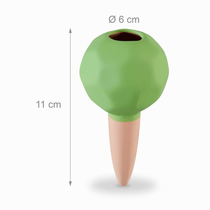 Set 4 bile de udare ceramica sistem automat plante de apartament verde