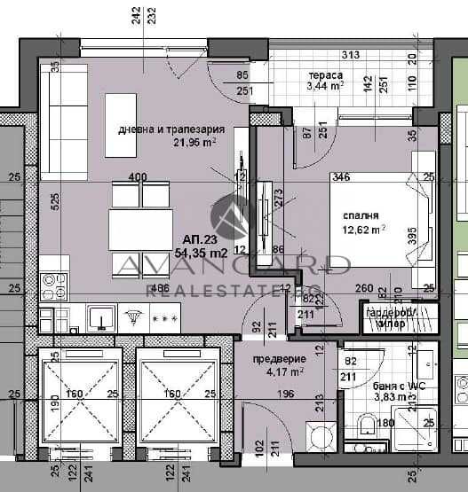 Продава се Двустаен апартамент в Пловдив, Тракия - 64 кв.м за 1369 €/кв.м - Снимка #1