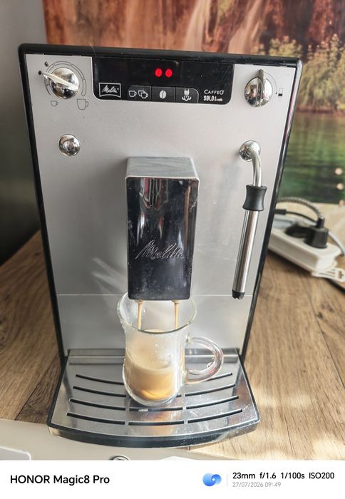 Кафеавтомат Melitta® Solo & Milk , 1400 W, 15 bar, система за разпенване на мляко, Сребрист