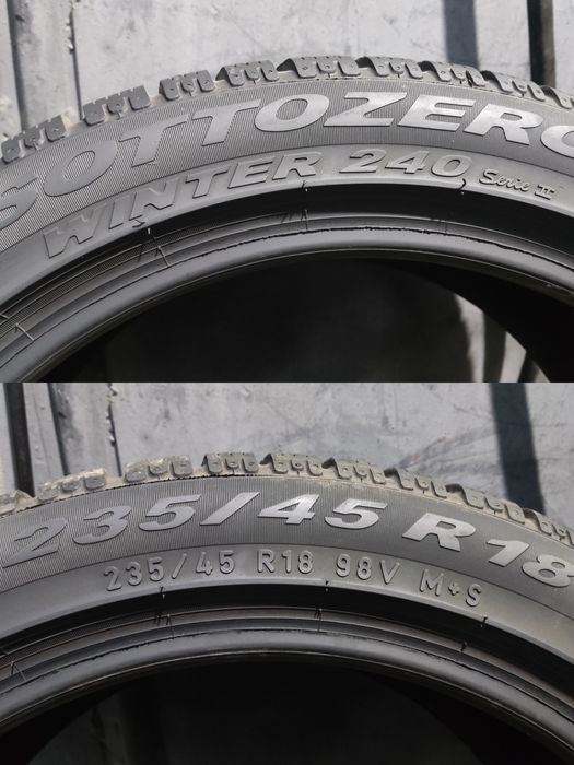 1бр. зимма гума 235/45/18 Pirelli Sotto Zero, W240 
dot22
8.5mm
Добро