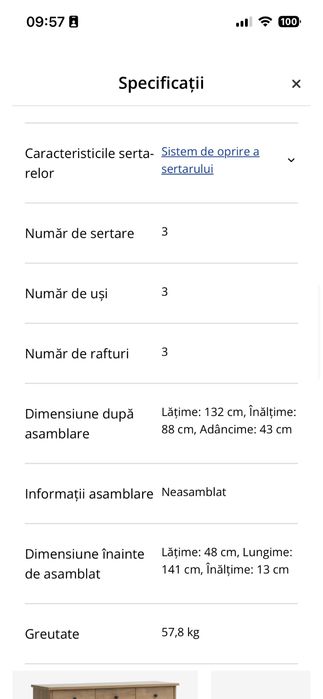 Bufet +dulap superior MarkSkel Jisk, folosit,  dar fara defecte