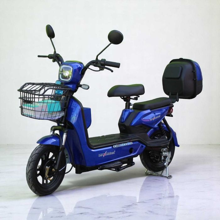 Електрически мотопед с педали MaxMotors EBZ 14 500W/48V/12Ah - BLUE