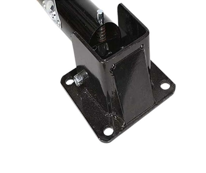 Сгъваем метален стълб за паркинг 60 см с ключалка и черно-жълти ленти