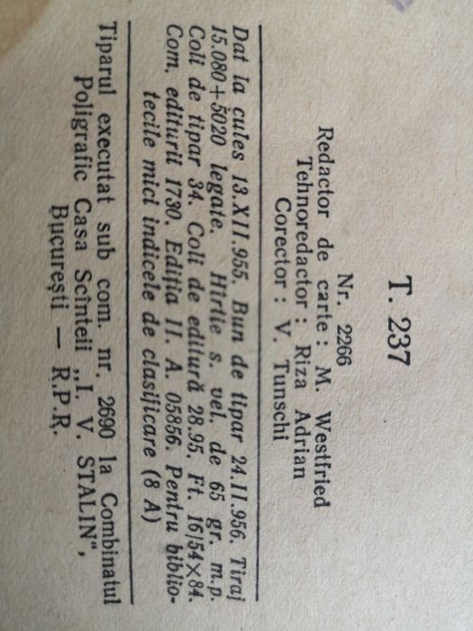 Cartea Spartacus, editie din 1954