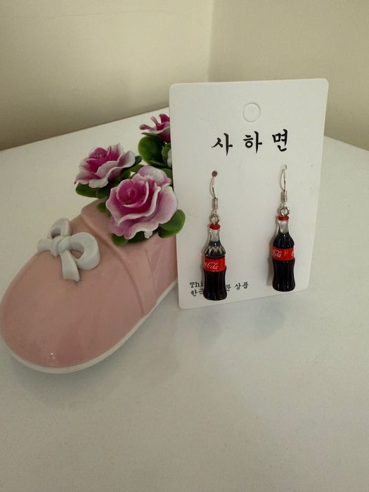 Дамски Обици Coca Cola, Donat, Fanta, Sprite, Buble Tee, Гердан с живи