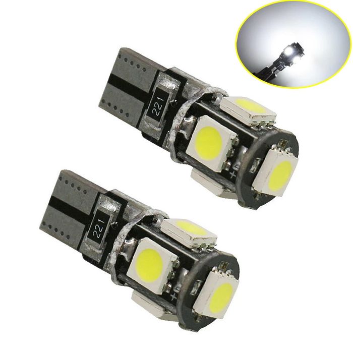 Лед крушки 2бр. за габарит T10-W5W 5LED 12V 5050 SMD- А3026