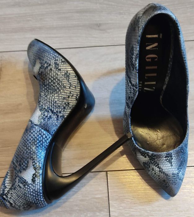 Обувки на висок ток - естествена кожа