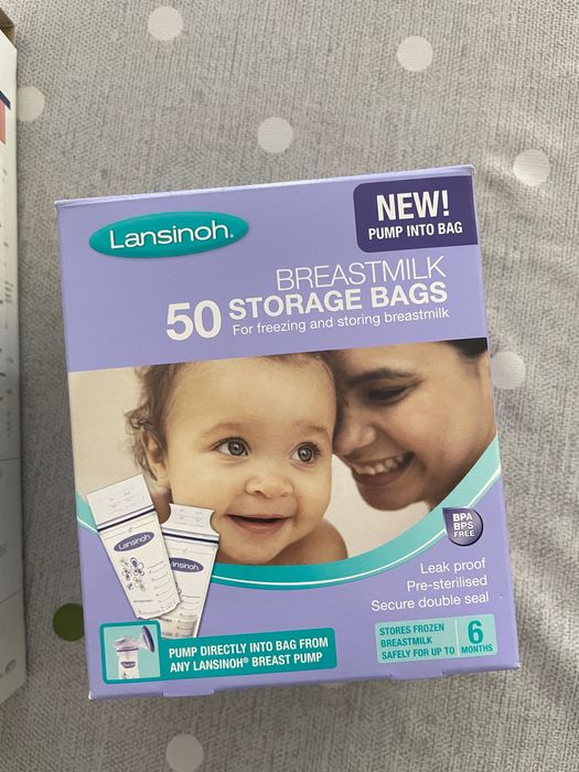 Ръчна помпа за кърма Philips + стерилни пликове за кърма Lansinoh