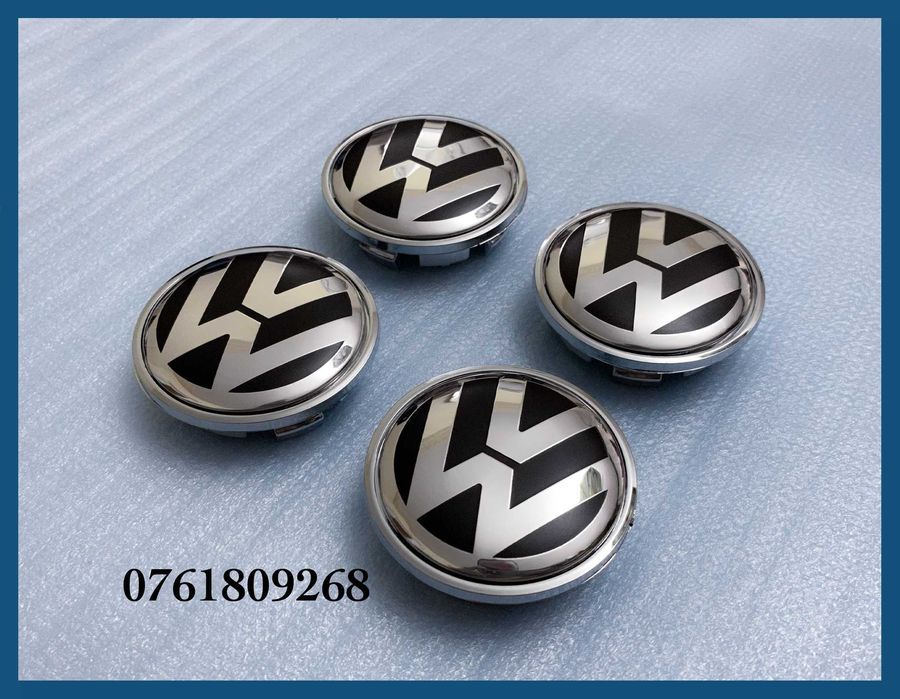 Set 4 capace 65mm 3B7601171 jante aliaj VW Golf Jetta Passat Tiguan