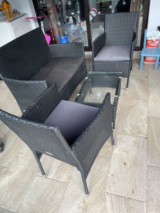 Ратанов градински комплект