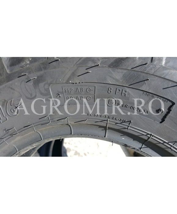 7.50-16 BKT AS504 8PR  Cauciucuri tractor, Fiat, Case, Fendt, John Deere, New Holland, Massey Ferguson, UTB   Cauciucuri tractor, Fiat, Case, Fendt, J