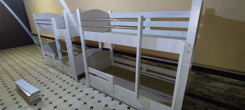 Двухъярусная кровать двух етаж кровать  100%  ПВХ КРОМКА